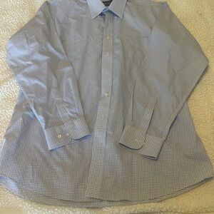 Classic Blue Checkered Dress Shirt